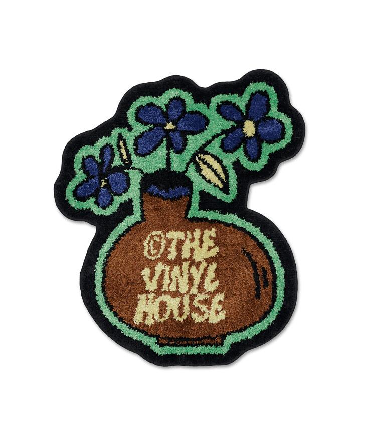 FLOWER LOGO RUG BROWN