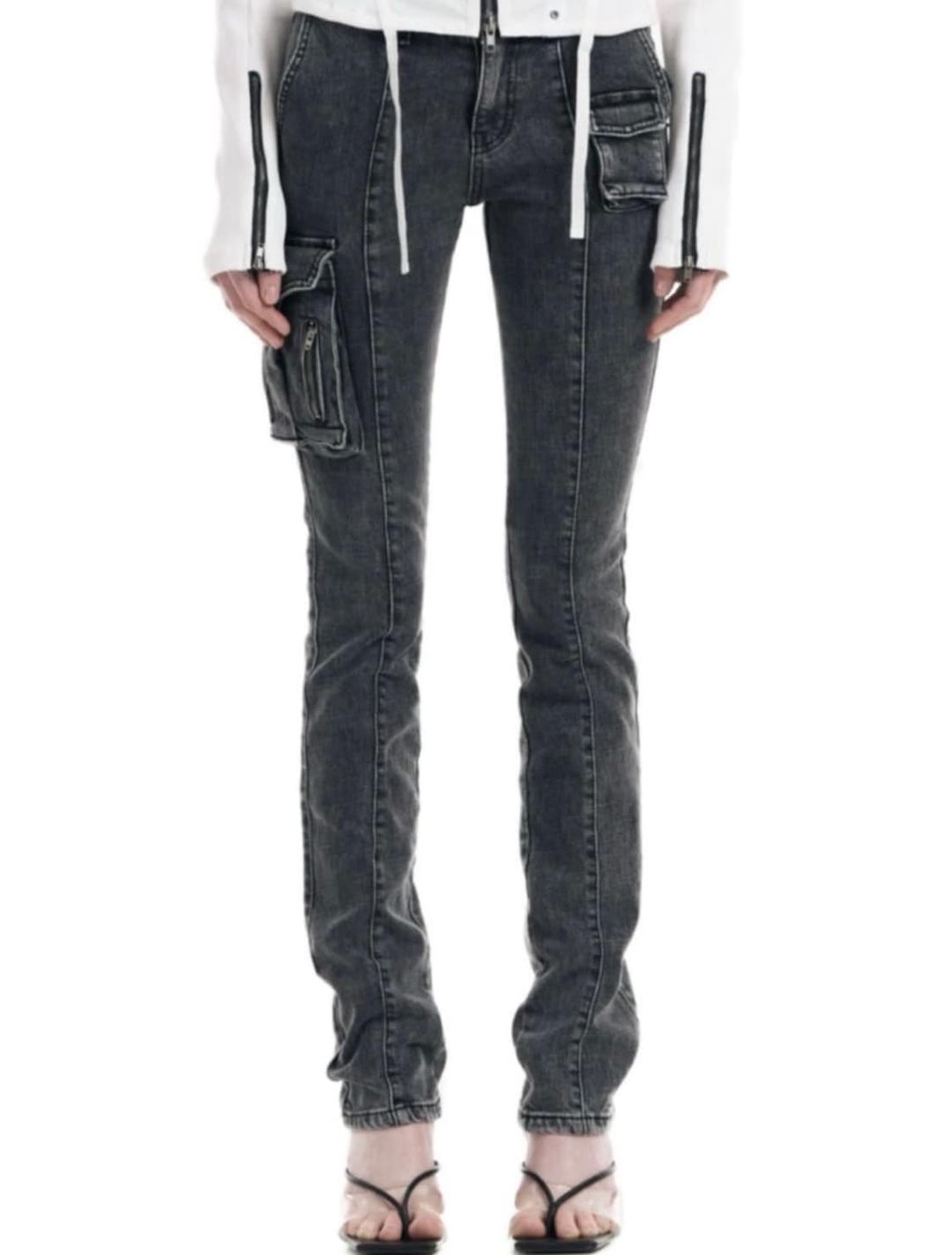 Vintage cargo poket denim pants | 후루츠패밀리