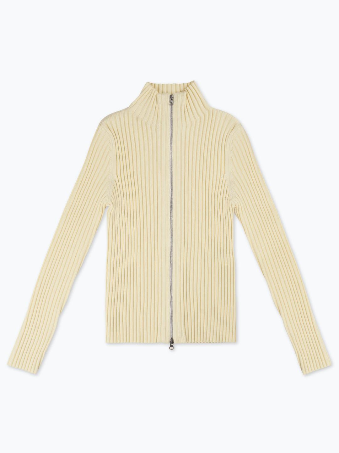 [FAD] 2WAY KNIT ZIP-UP (CREAM)