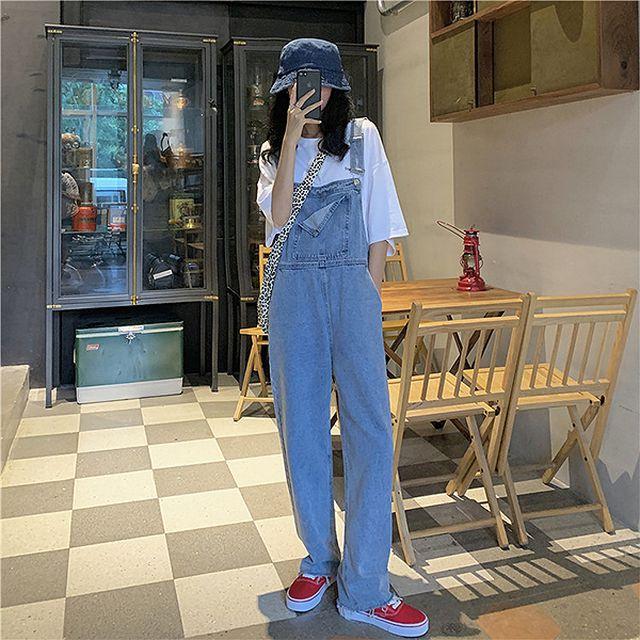 [누적3,000장]  론데이 데님 멜빵팬츠 멜빵바지 멜빵 청멜빵