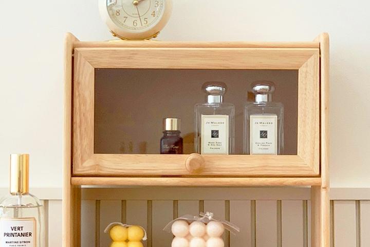 내추럴 주방 우드 선반장 (양념통 보관 / 향수 악세사리 보관 추천)