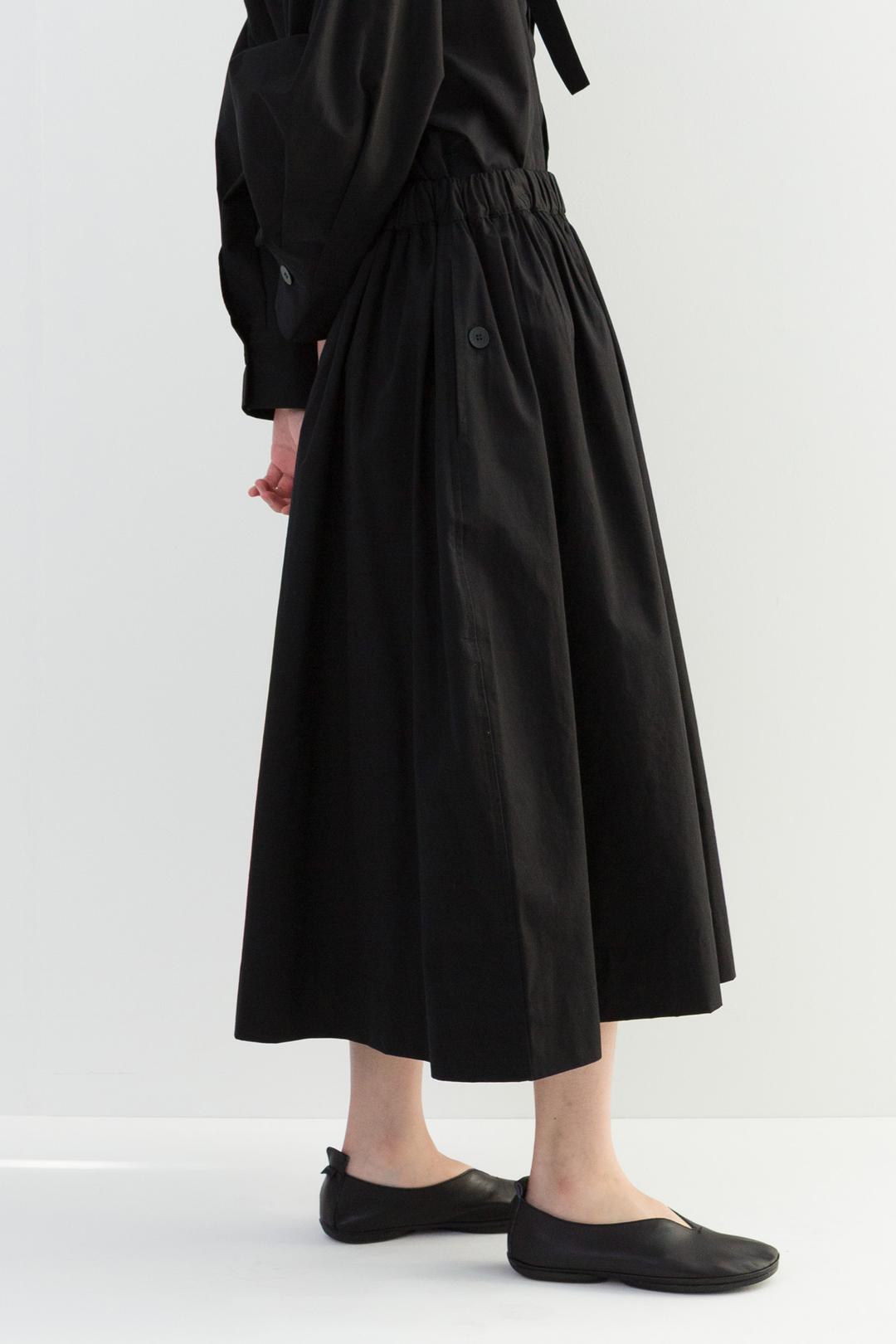 세리프 밴딩 코튼 스커트