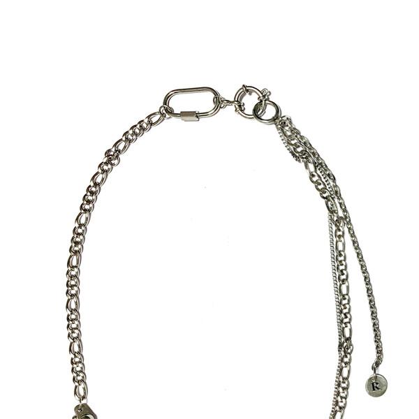 [주문 제작] PAYSEUR CARABINER PEARL CHAIN NECKLACE / VANILLA PEARL