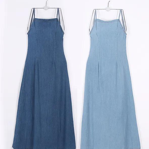 로망 데님 나시 롱원피스
