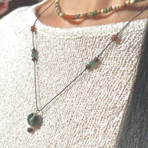 어텀 빈티지 레이어드 목걸이