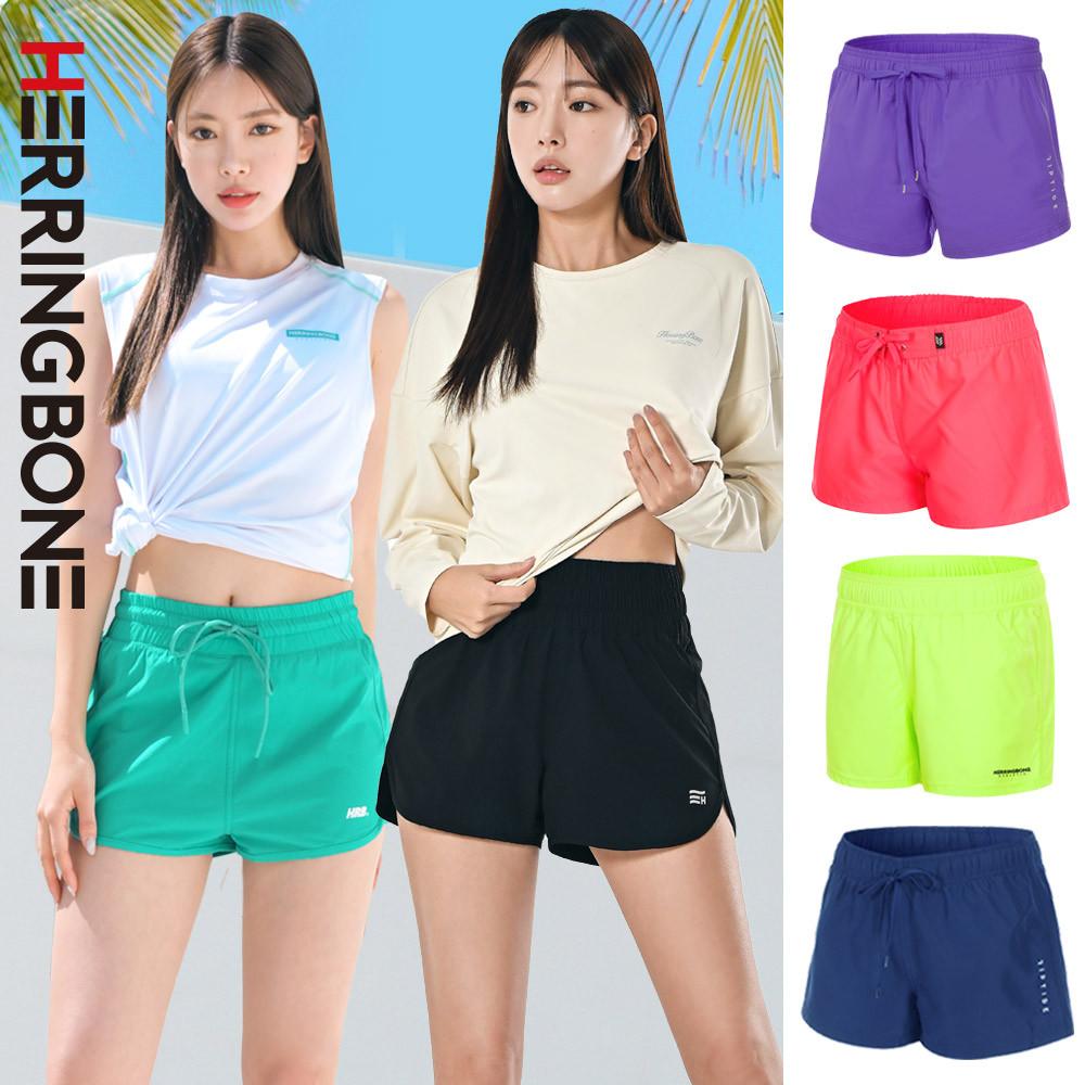 여자 래쉬가드팬츠 단색 팬츠 보드숏 빅사이즈 비치반바지