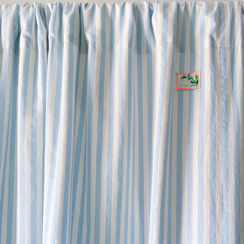 Powder Blue Stripe Curtain