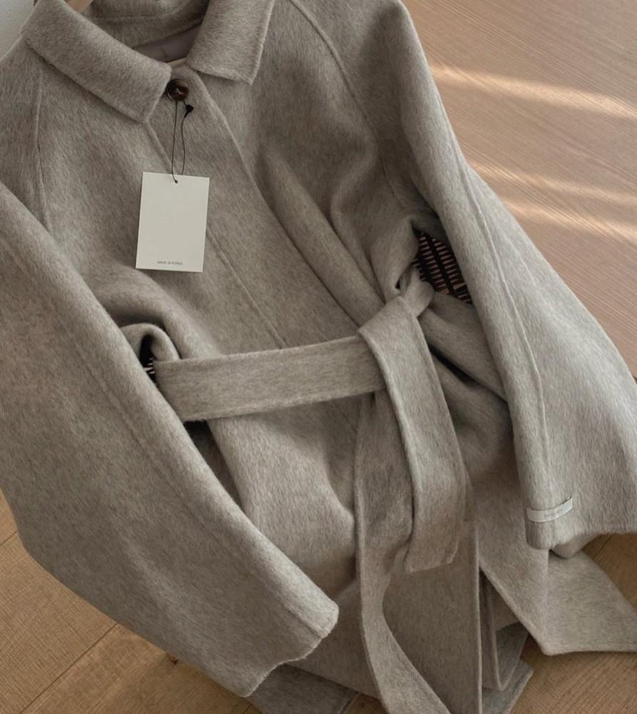 알파카 롱 핸드메이드 코트