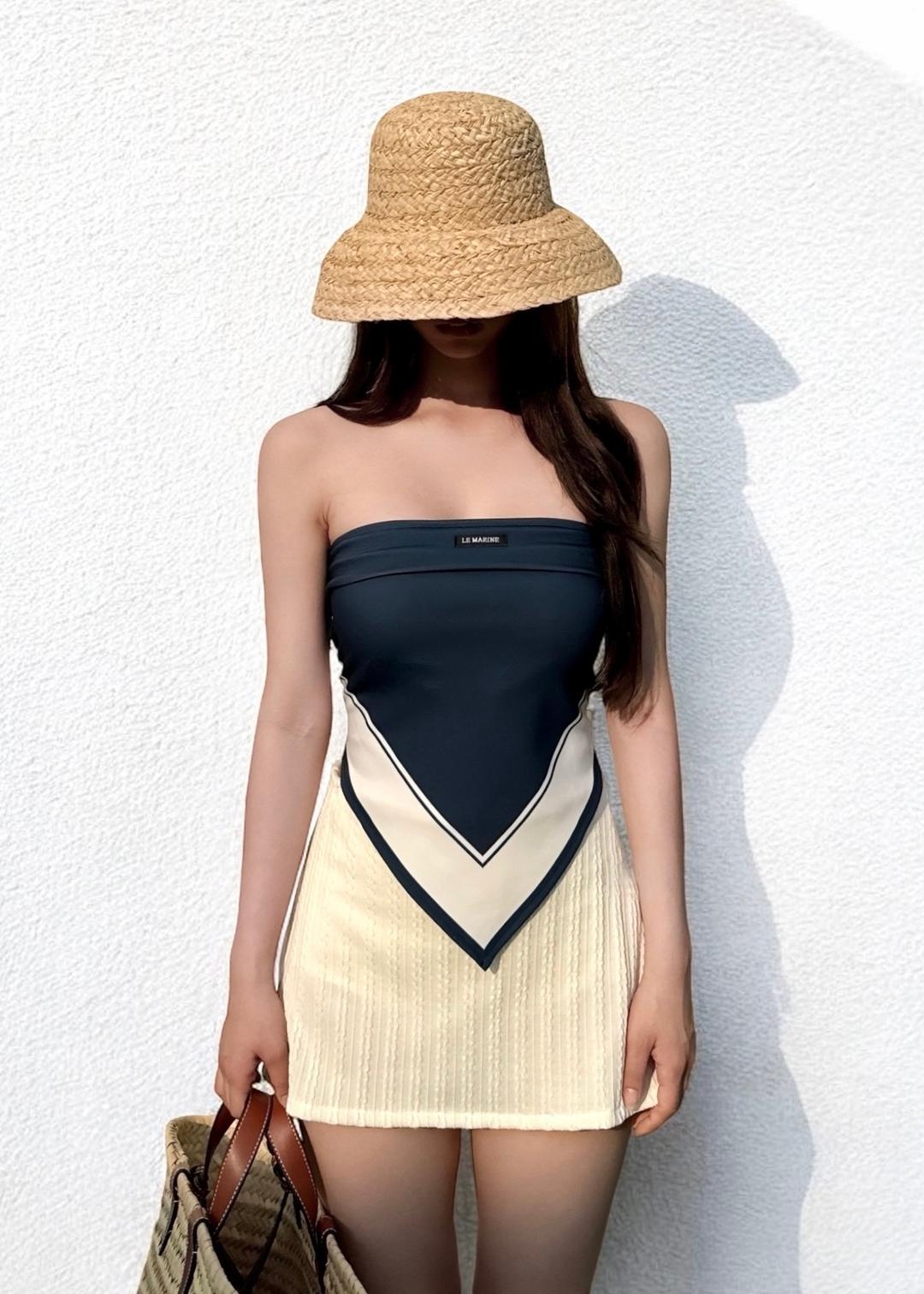 2차 네이비 코르셋 탱키니 two-piece 10% Off