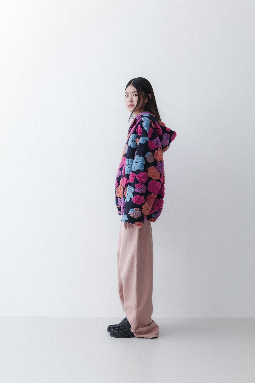 [9/17 예약배송] [EXCLUSIVE] FLOWER HOODIE - NAVY