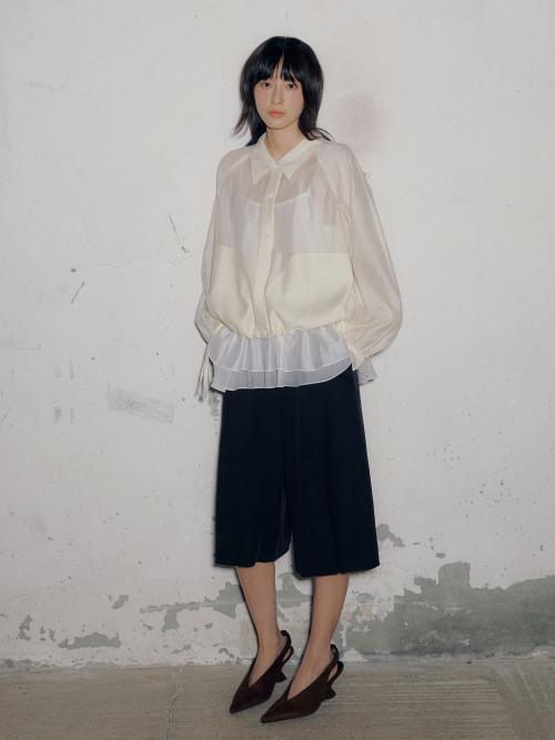 플리츠 버뮤다 슬랙스 [BLACK] / GF1LPT506