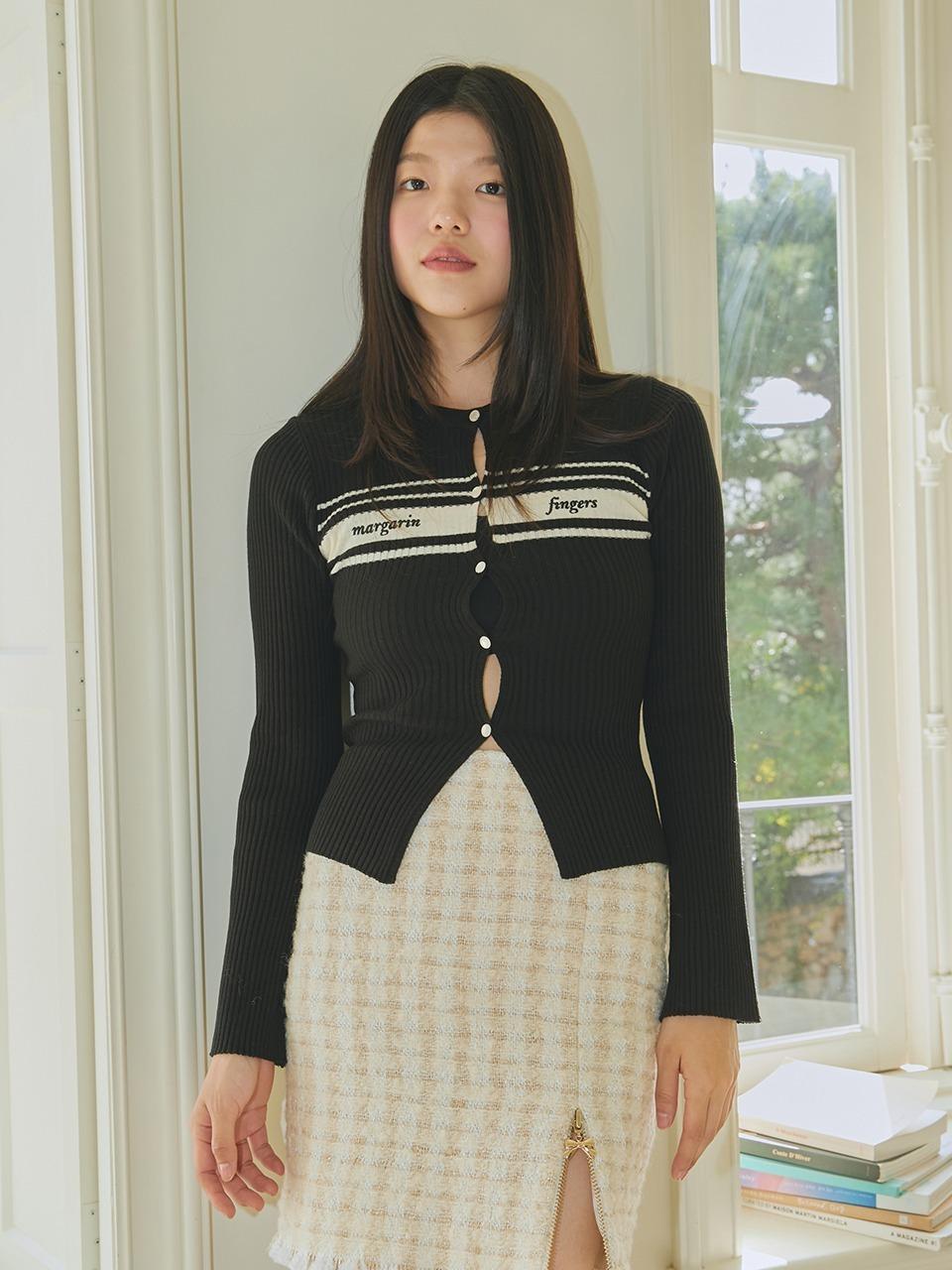 CHLOE LOGO CARDIGAN (BLACK)