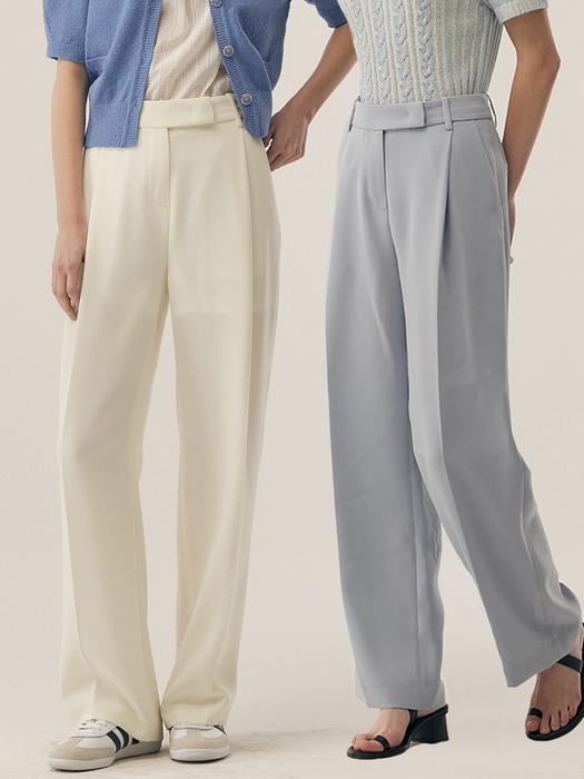 [SET][Drama Signature] Pleated Semi-Wide Trousers 1+1
