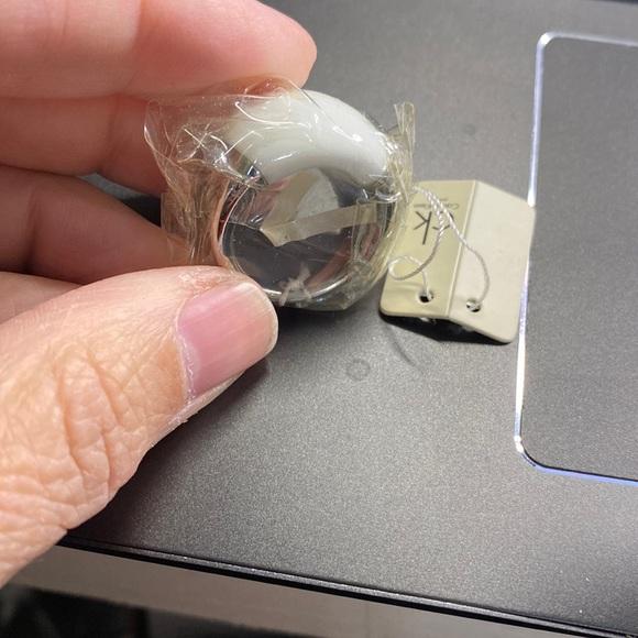 NWT Calvin Klein White Ellipse Ring