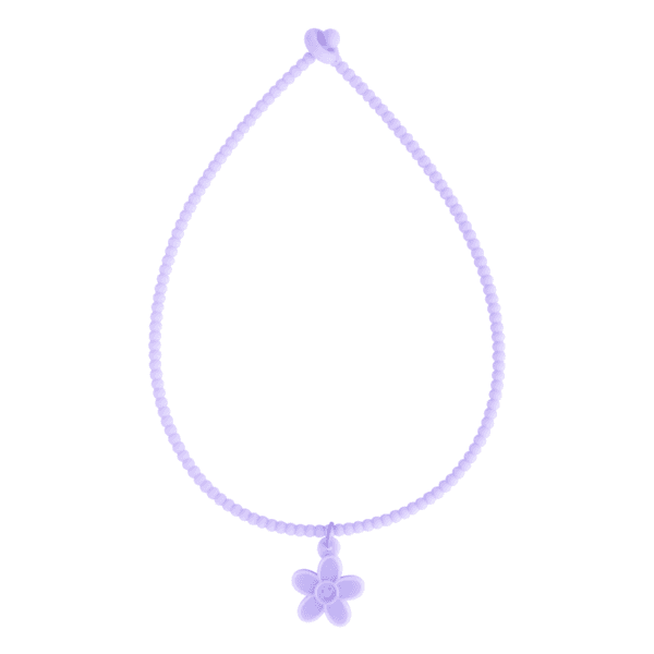 PURPLE SILICON DAISY NECKLACE