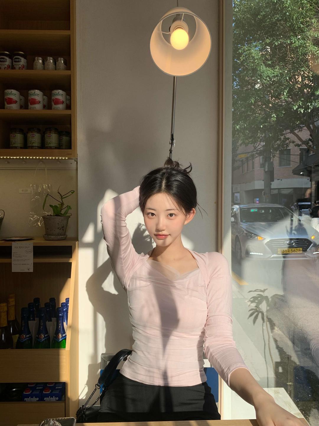 (pre-order) anne bolero long sleeve - baby pink