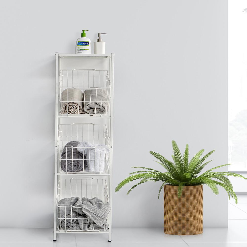 보니타 다용도 세탁물 틈새 보관함 3단 거치형 빨래 바구니 햄퍼 빨래통
