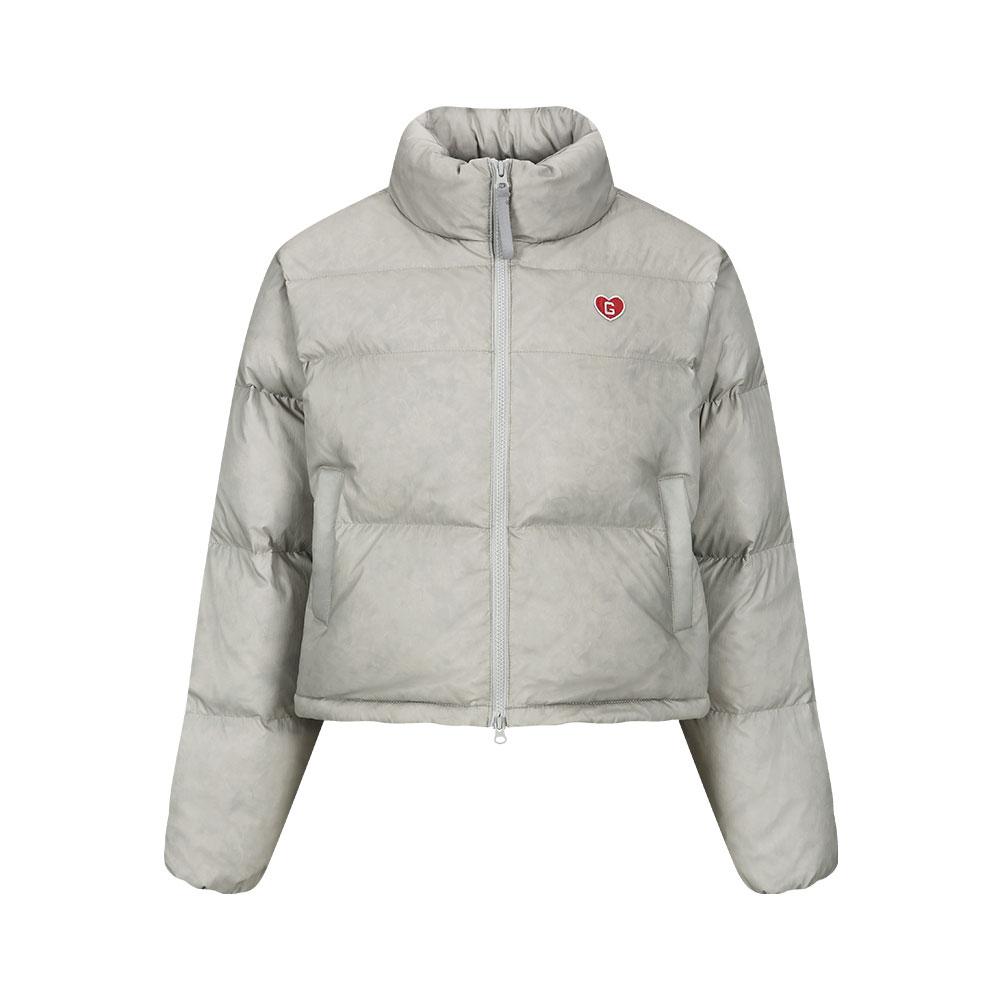 SIGNATURE HEART DUCK DOWN PUFFER [GREY]