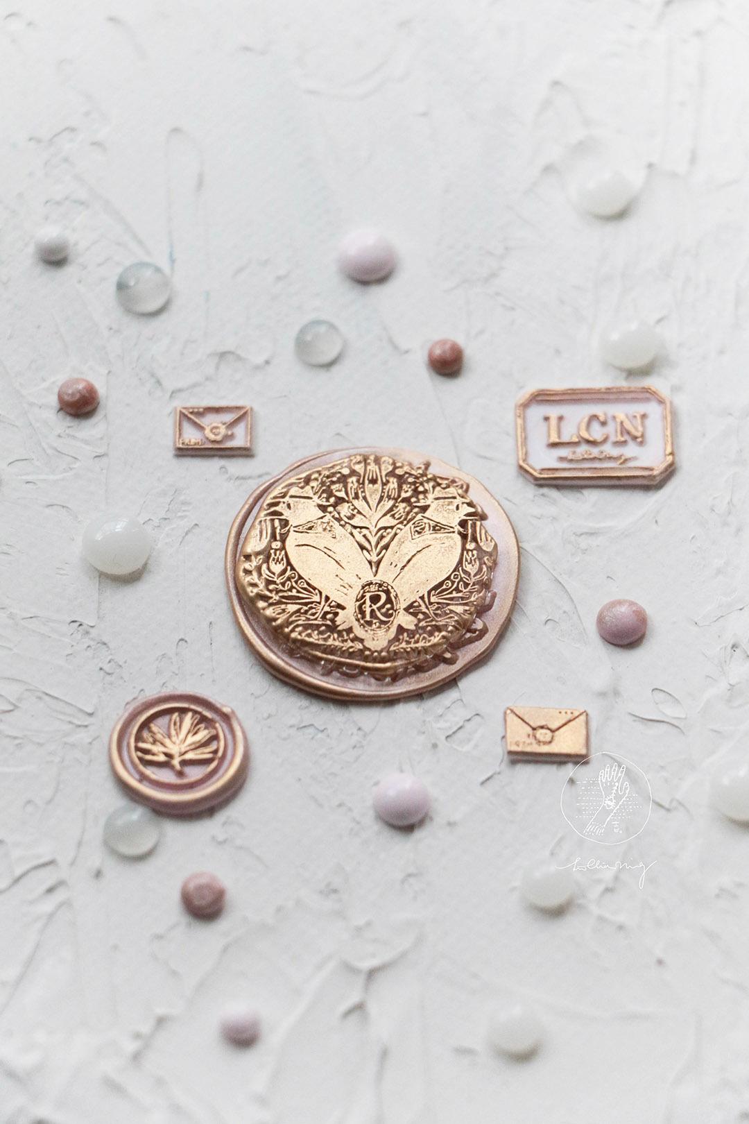Wax seal stamp set. - Dr. Rs. / Month & Moon