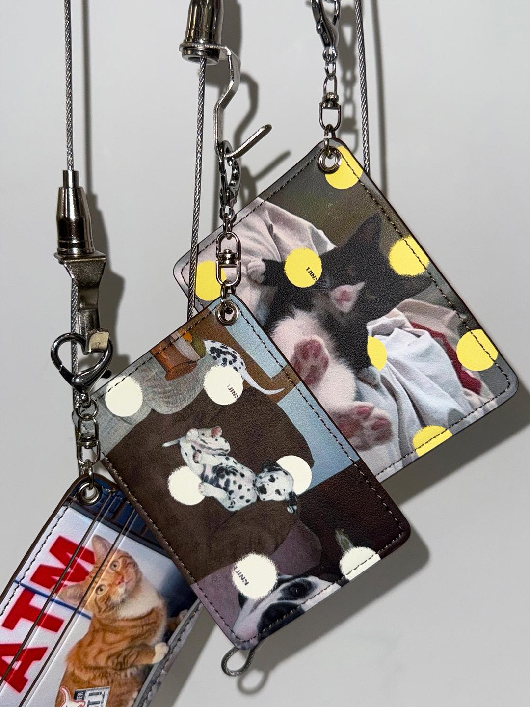 1JINN STUDIO Cat and Dog Love Card Holder