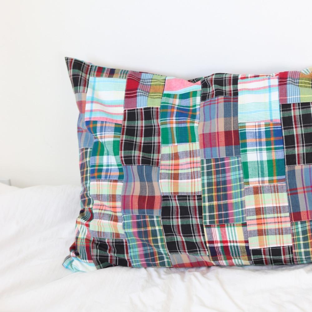 프레피 패치워크 베개커버(40x60/50x70)