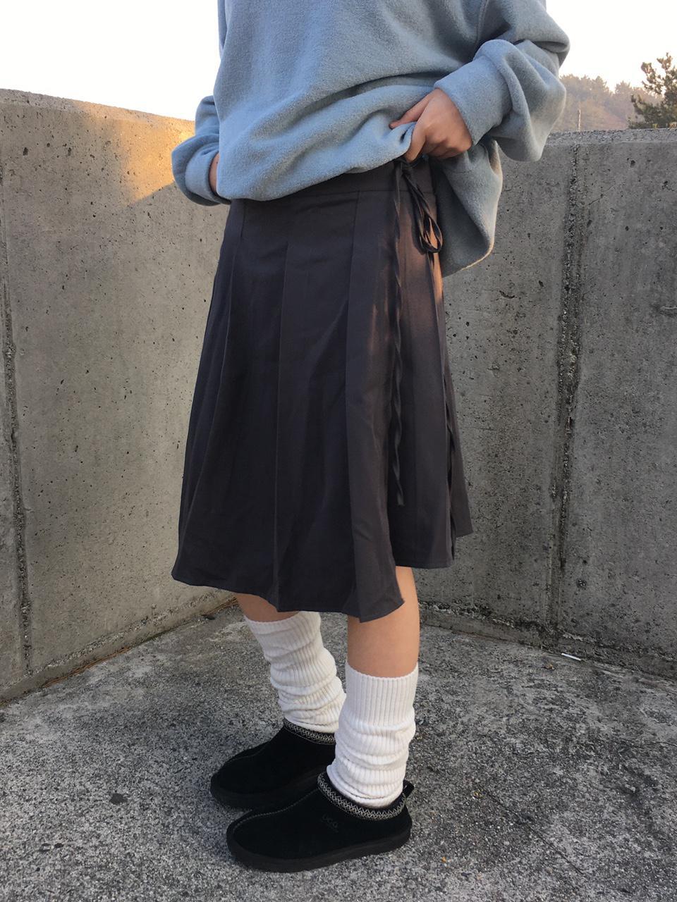 올리웨니 [md강추*]제이 언발 랩스커트(2color)