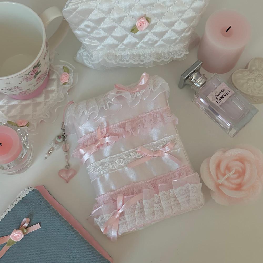 love 프릴 로즈 다이어리 a6 핸드메이드 다이어리 커버