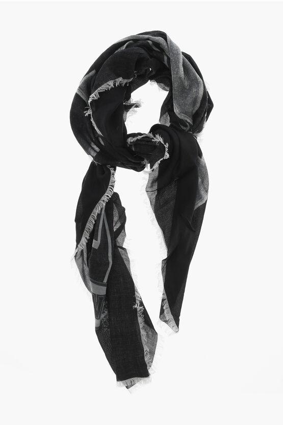 Two-Tone Foulard With Fringes