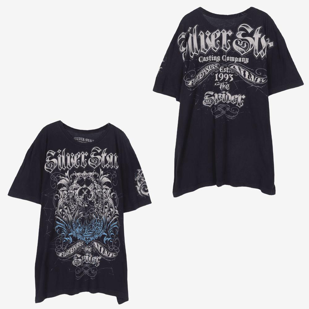 SILVER STAR 면 100% 프린팅 반팔 티UNISEX(XL)