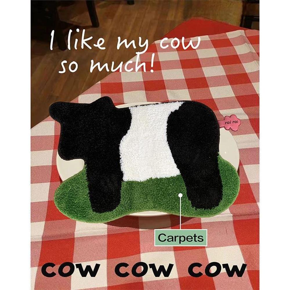 수심 Cute Cow Rug 러그 토끼 강아지 감성 래빗 카펫 발매트 현관 침실