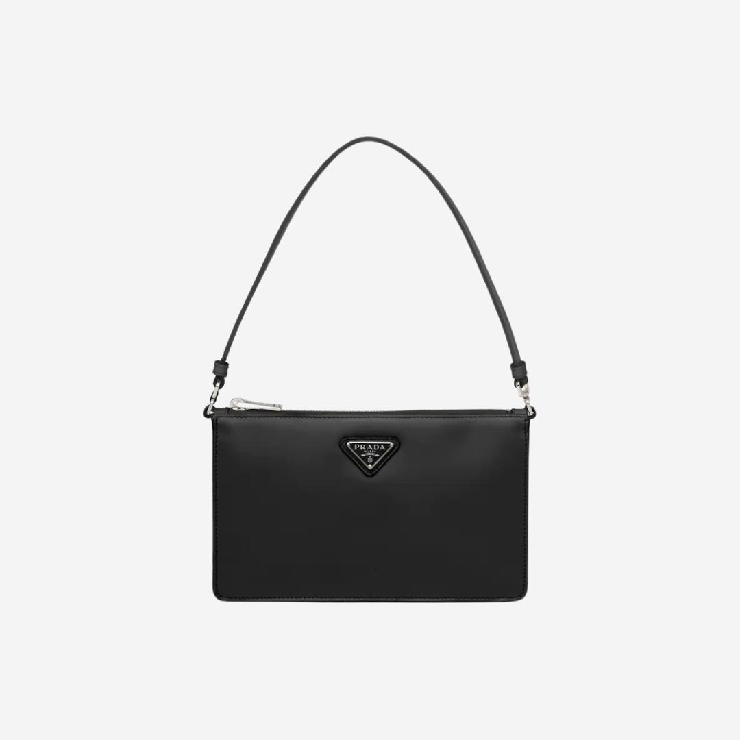 Prada Brushed Leather Mini Bag Black