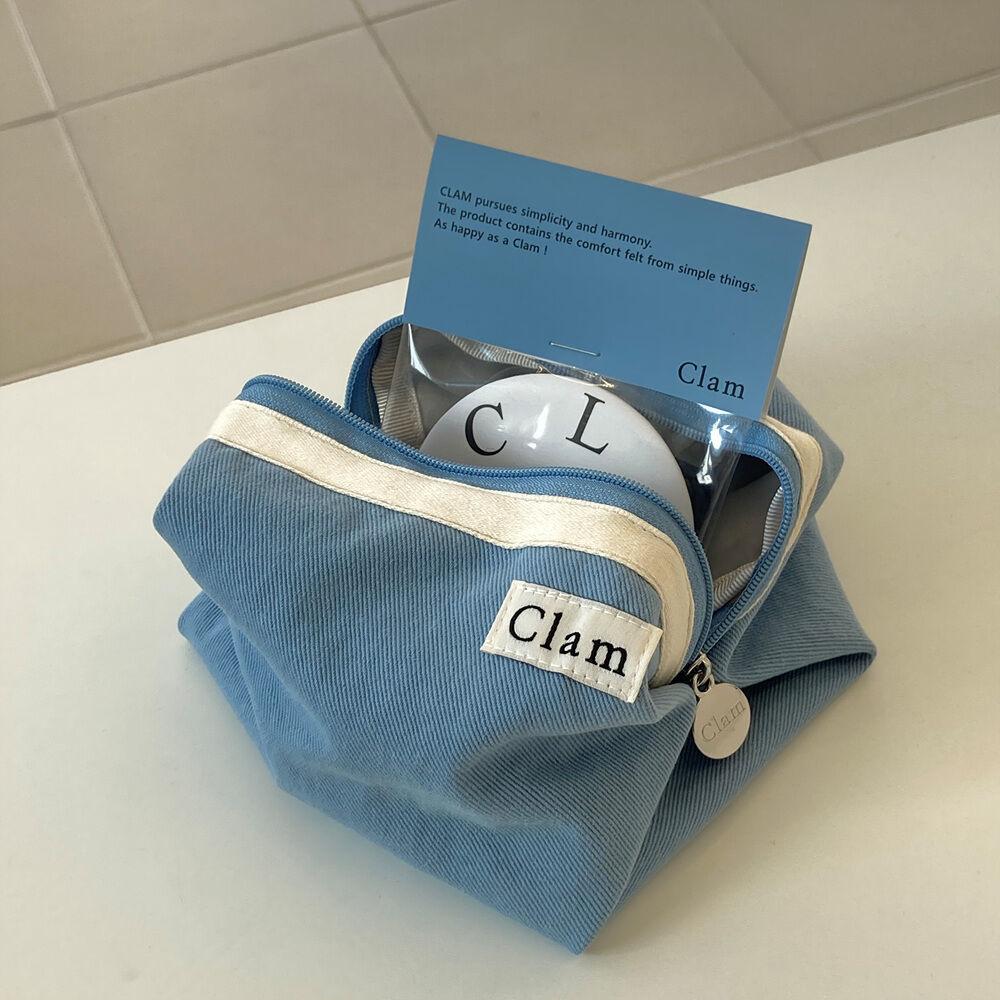 Clam round pouch _ Lagy blue