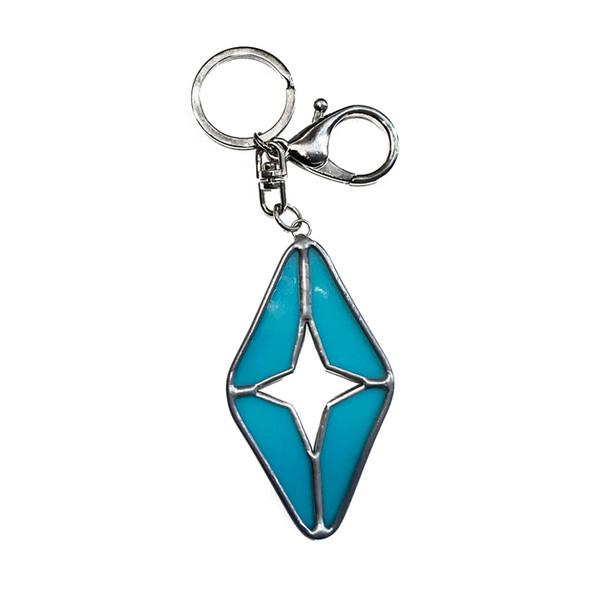 (9ine to 6ix) Glass Sparkle Keyring Mint