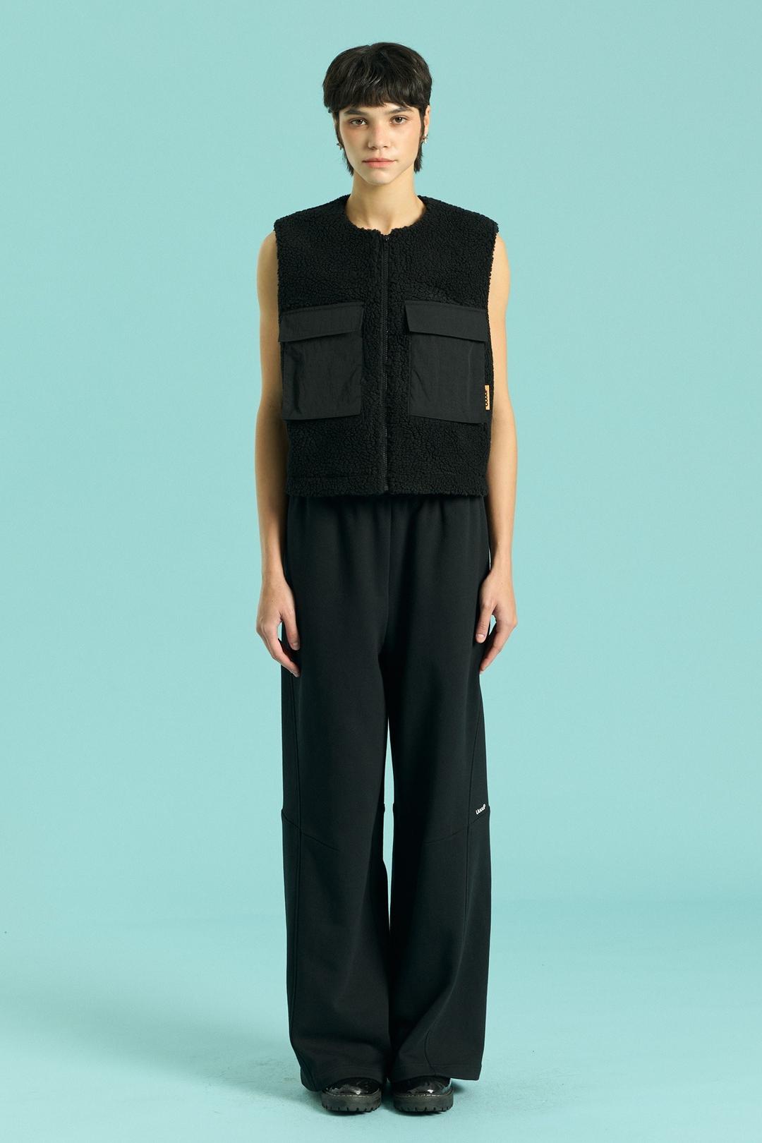 컴팩트 와이드 스웻팬츠 - 블랙