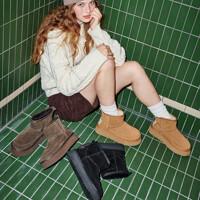 Ador 3Color 소가죽 양털퍼 방한 어그 부츠 5Cm