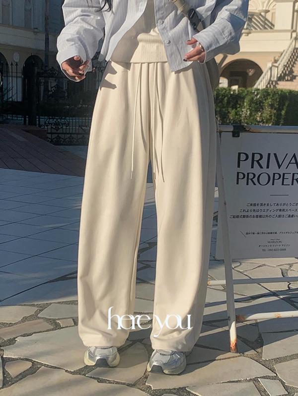 유리에 바지맛집💗[here you] 말랑 핀턱 트레이닝 pants - 6color (봄트레이닝/데일리룩/캠퍼스룩/핀턱팬츠/와이드팬츠)