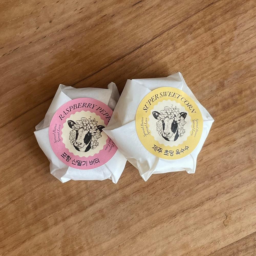 버터팬트리 여름 시즌버터 미니2종 (포항 산딸기, 제주 초당옥수수)