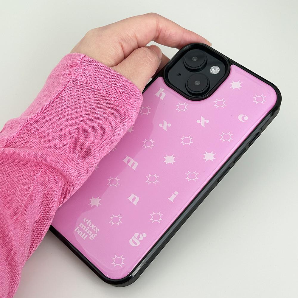 챠밍볼 Logo pattern 아이폰 갤럭시 에폭시 글라스 범퍼 폰케이스