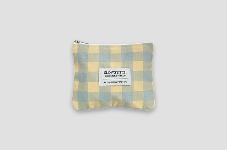 2차입고* [슬로우스티치] 체크 미니 파우치 new