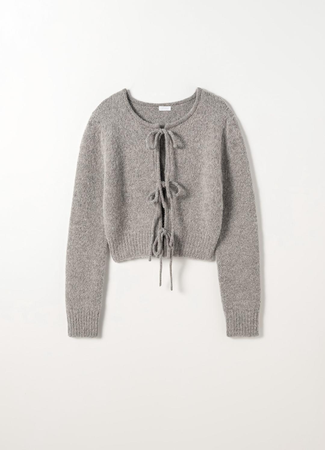 [Refurb] Mild Ribbon Cardigan(Grey)
