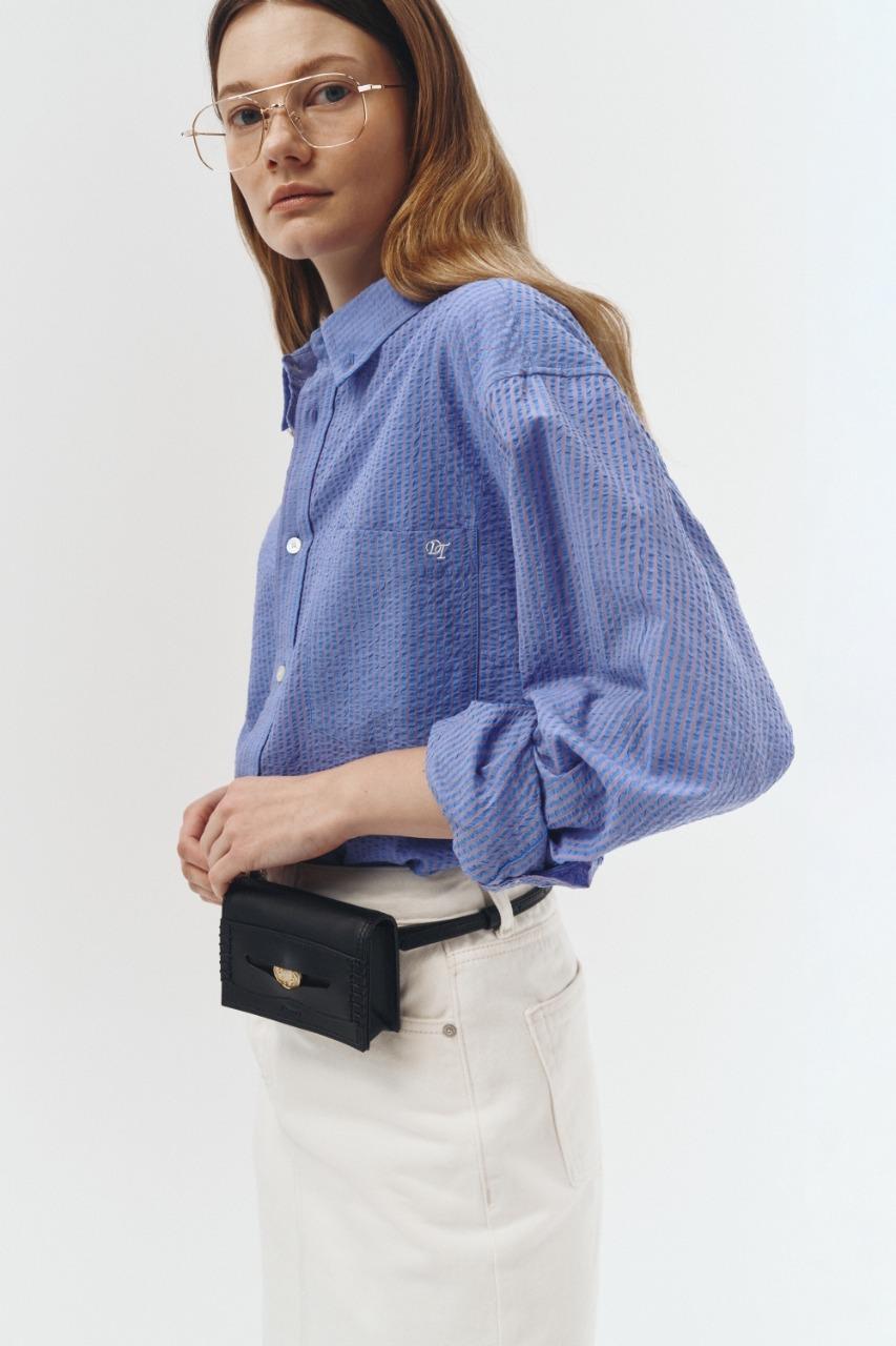 UNISEX CLASSIC BLUE SHIRT SEERSUCKER BLUE