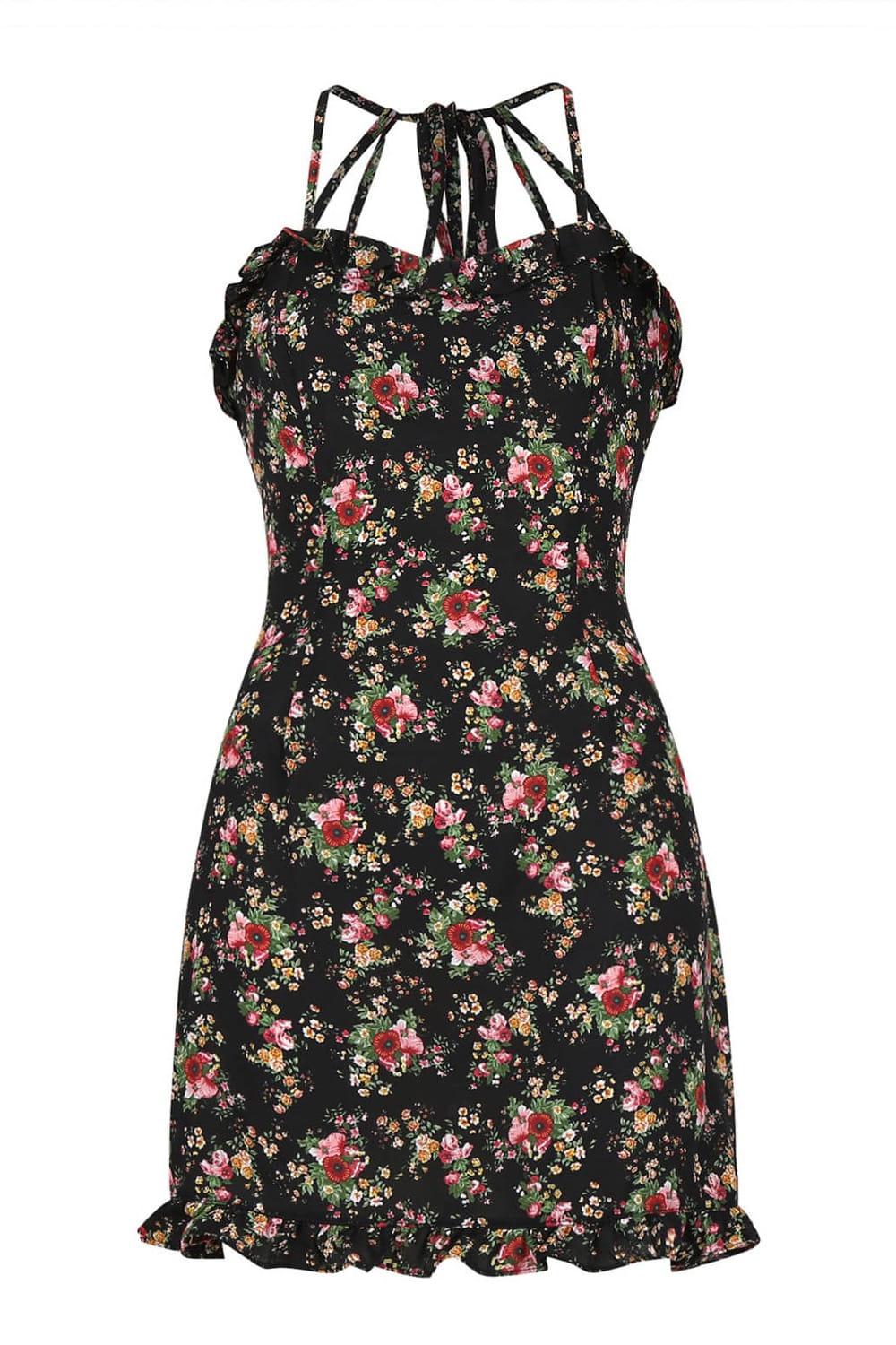 Flower one-piece_Black