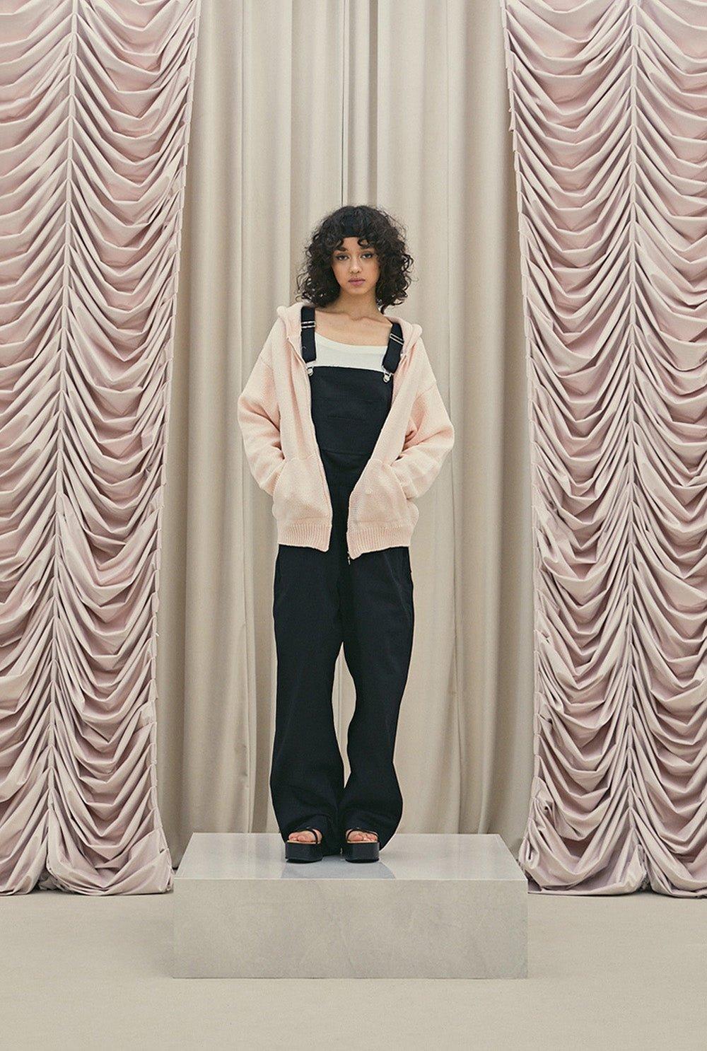 Frill baggy overalls