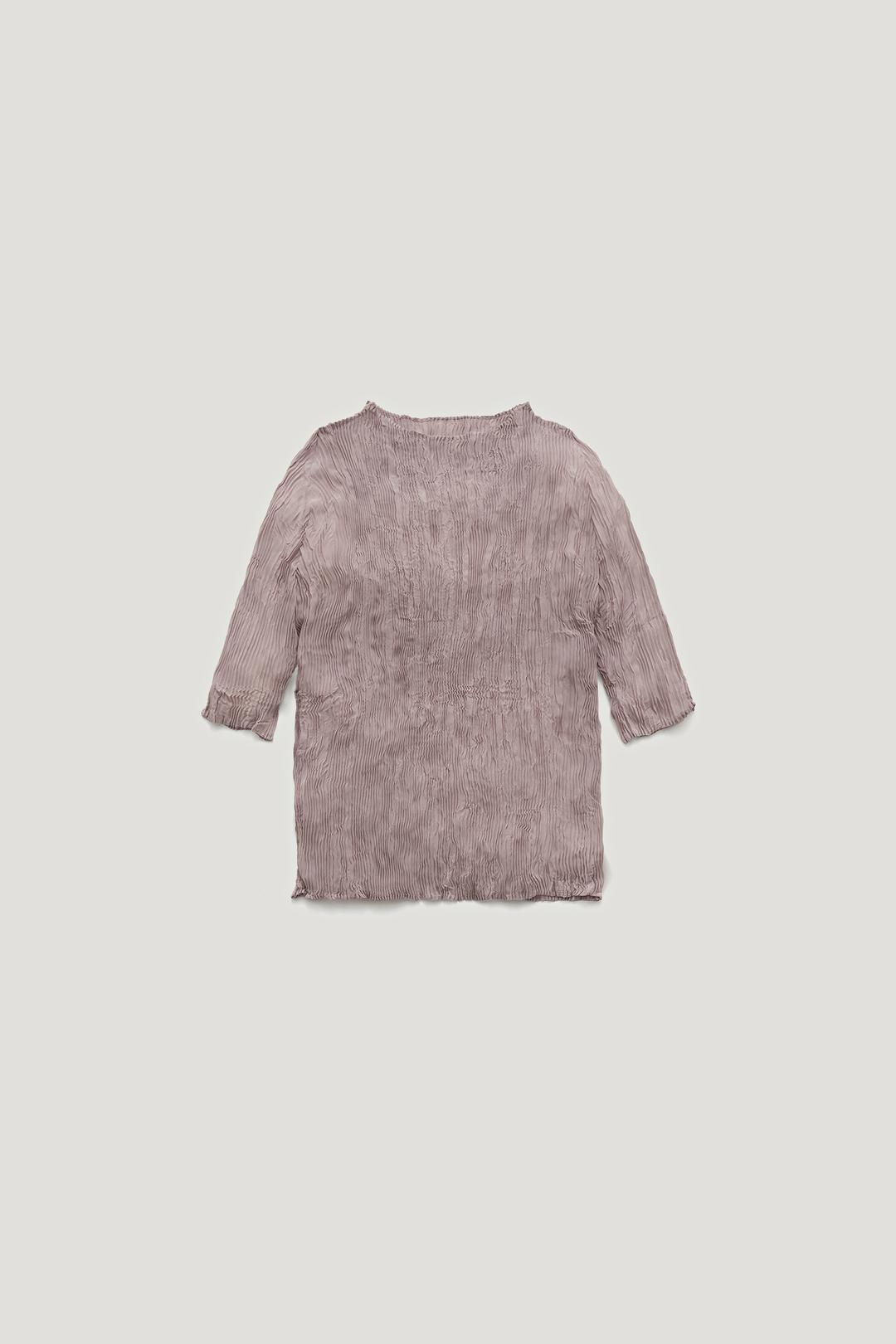 [4th PRE-ORDER] PLEATED BLOUSE_PURPLE BROWN / ₩128,000