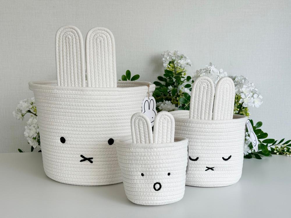 일본 미피 로프 바구니 3size 수납 정리함 스토리지 박스