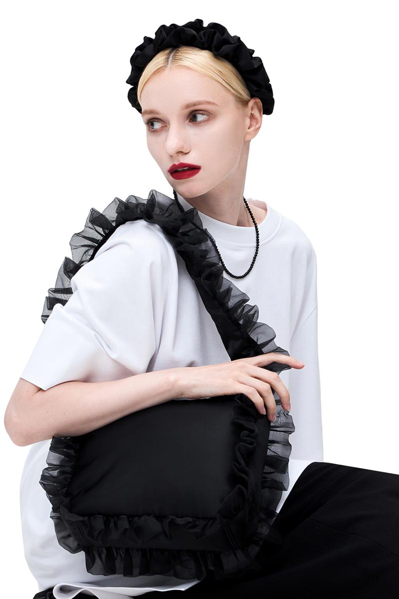 Fillette Frill Bag [Black]