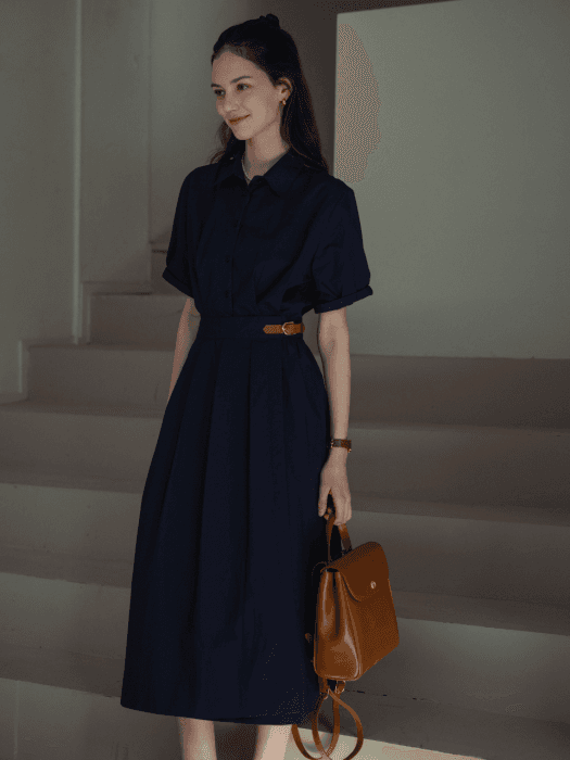 Roll up shirt ops(Navy)