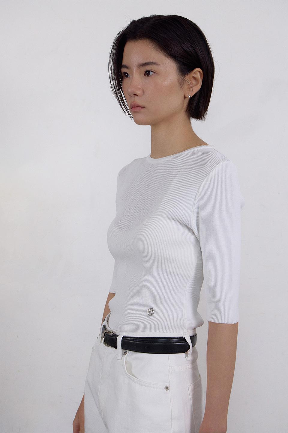 Symbol logo Midi Knit_Ivory