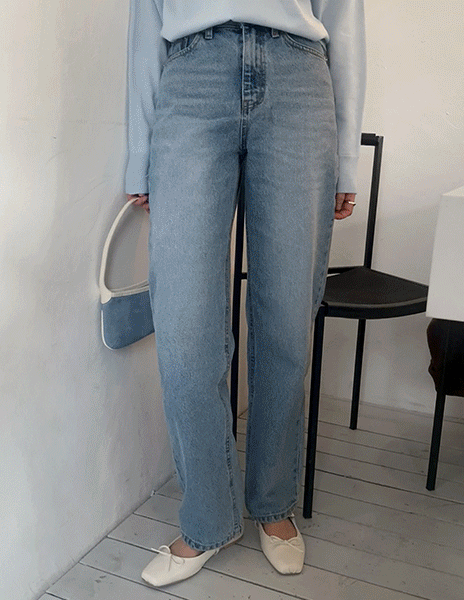 벤트 스트레이트 데님팬츠