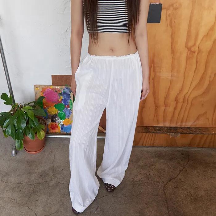 [PALACE] chain wide long pants_2Color